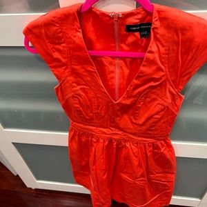 Amazing summer dress with bright orange color